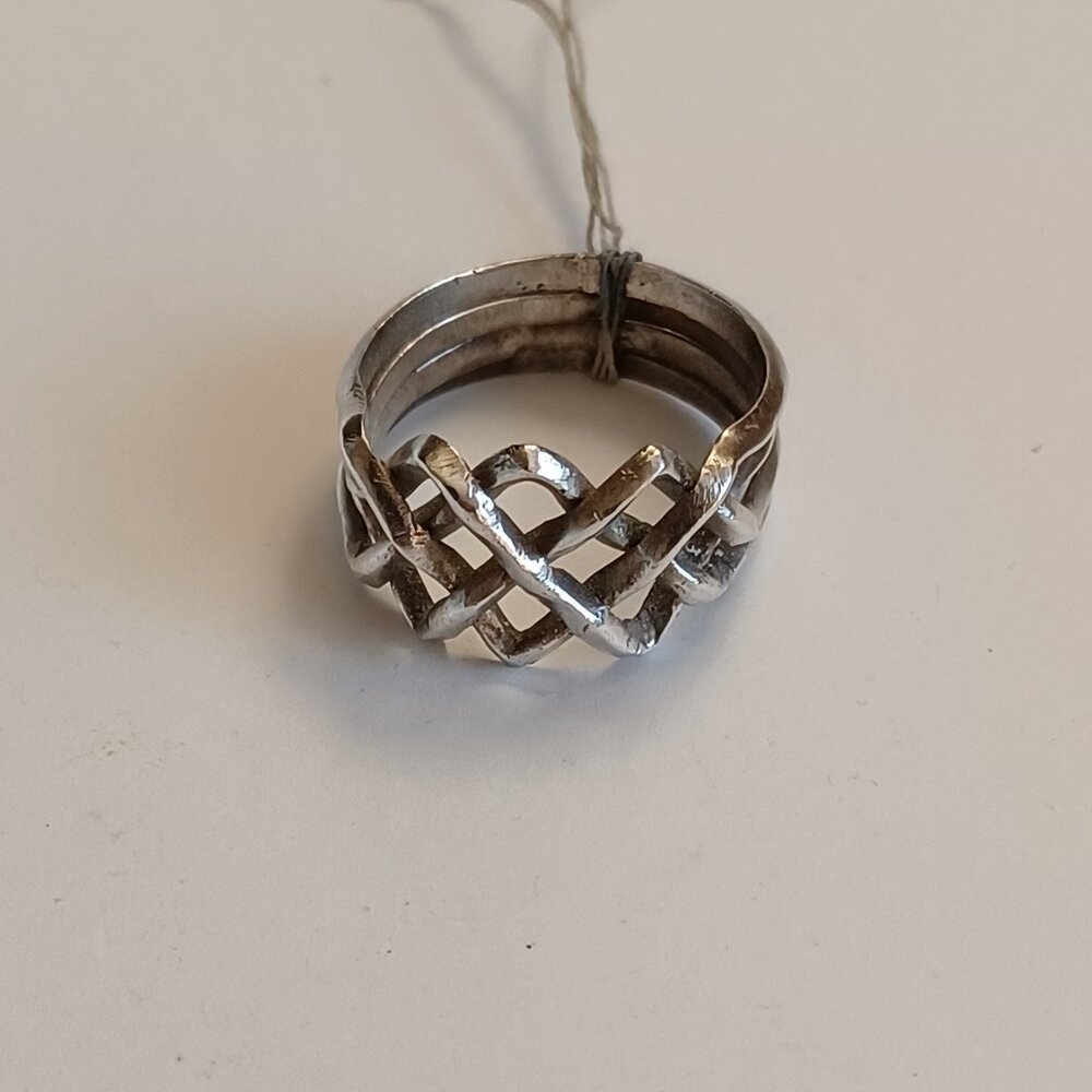Vintage sterling puzzle ring